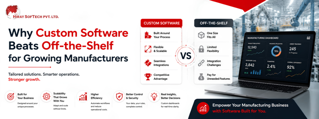 Why Custom Software Beats Off-the-Shelf for Growing Manufacturers