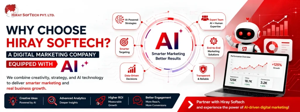 Why Choose Hiray Softech – A Digital Marketing Company Equipped with AI